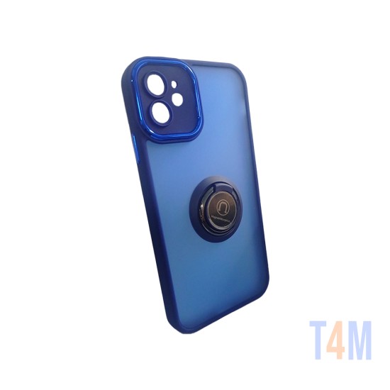 Case with Support Ring for Apple iPhone 11 Smoked Blue